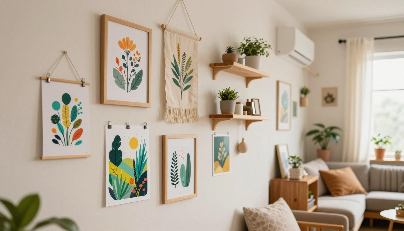 Decorate Apartment Walls Without Nails