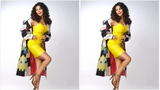 Sunny Leone is reminding us of Pac-Man in a slip dress, oversized ...