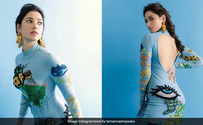 Does It Get Any Funkier Than Tamannaah Bhatia's Pastel Blue Dress ...