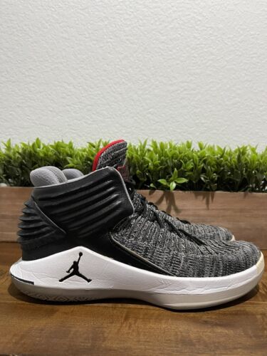 Nike Jordan XXXll 32 MVP Black Cement Grey Basketball Shoes AA1253 ...