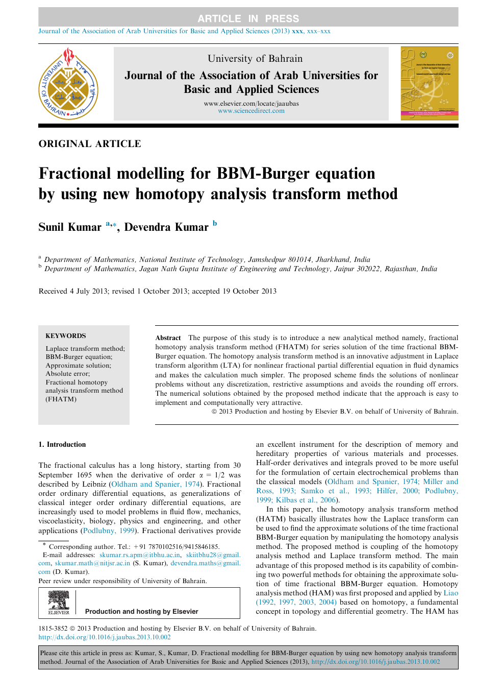 Fractional modelling for BBM-Burger equation by using new homotopy ...