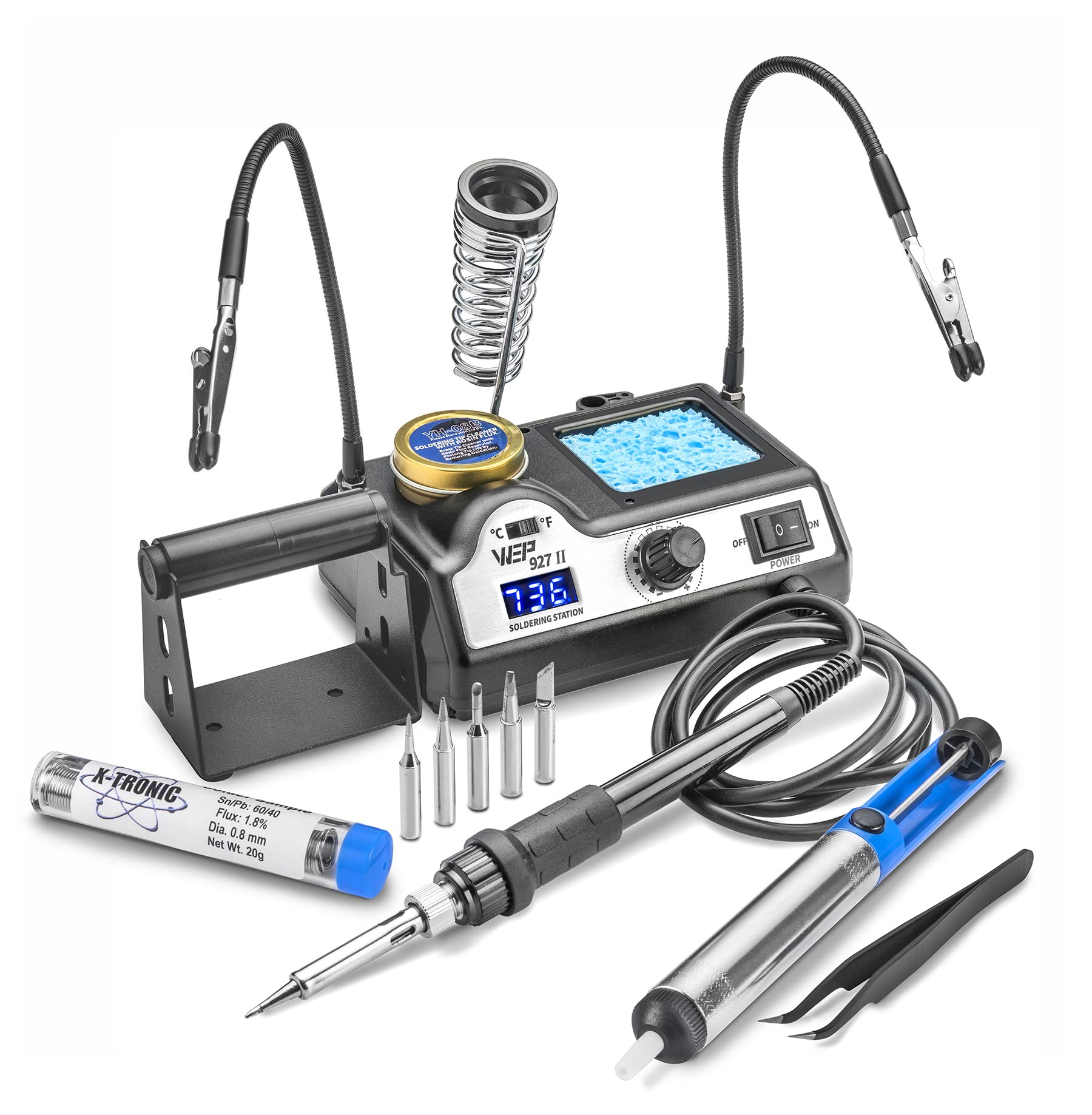 WEP 927-II 60 Watt Soldering Iron Station with LED Display - 10 ...