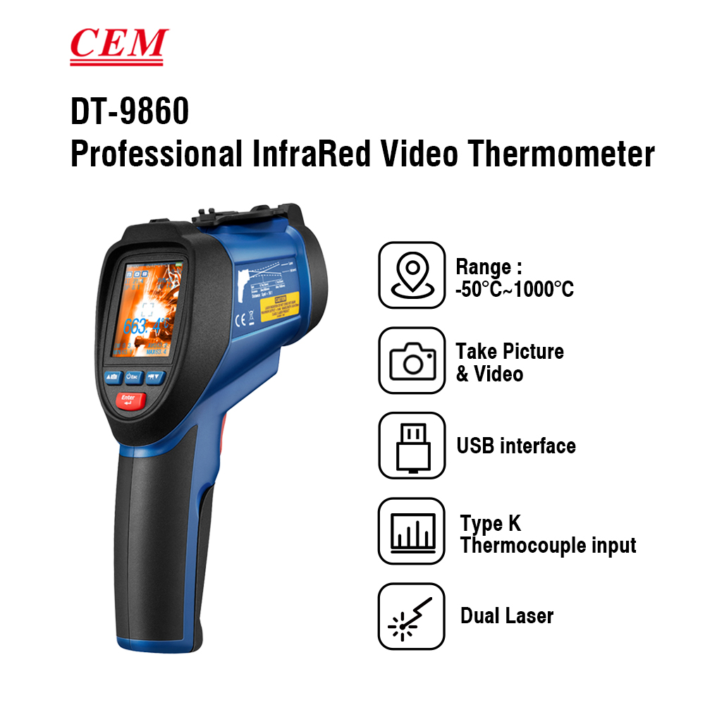 CEM DT-9860 1000Celsius Degree Industrial Infrared Video ...