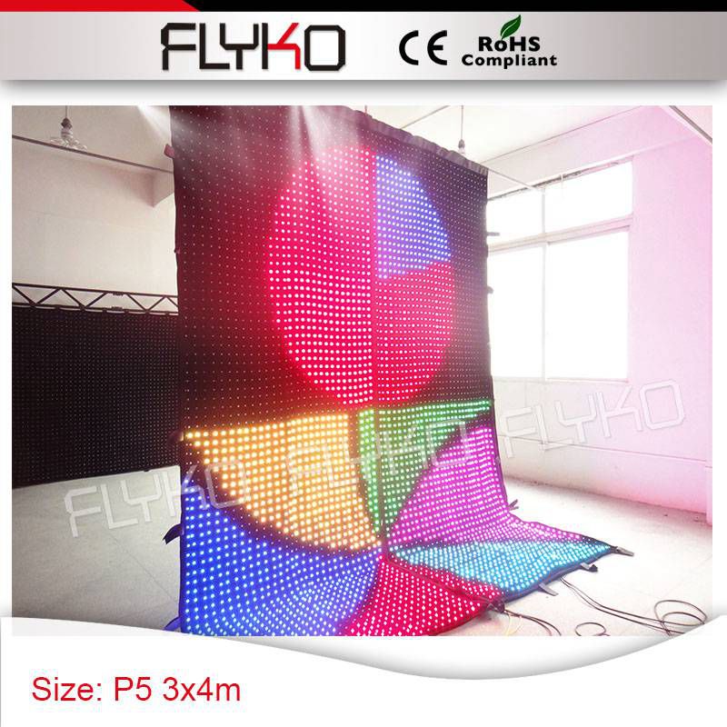 4m High * 3m Width P5 Led Video Curtain Play Full Sexy Movies Led ...