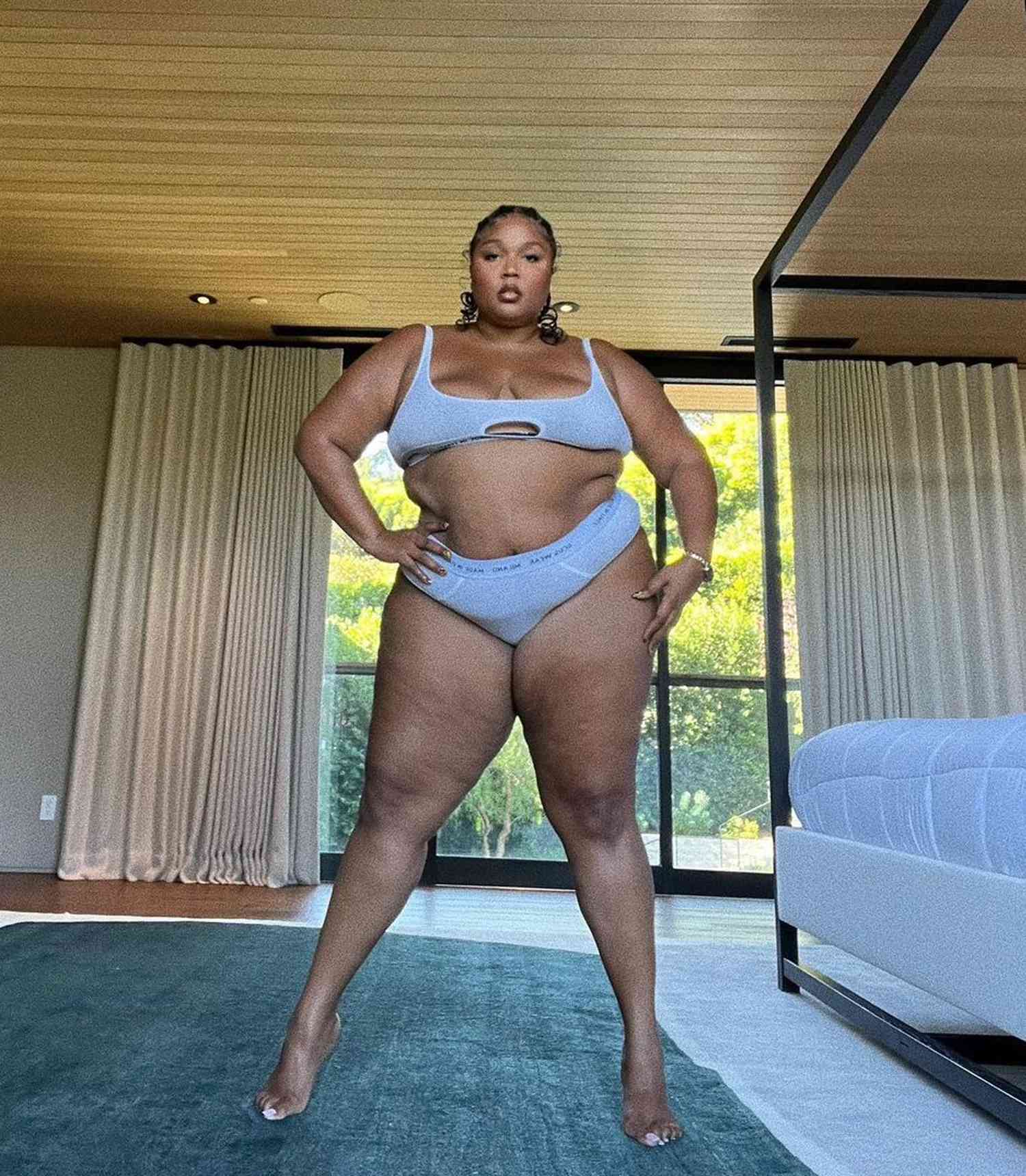 Lizzo Strikes a Sexy Pose in Her Bra and Underwear