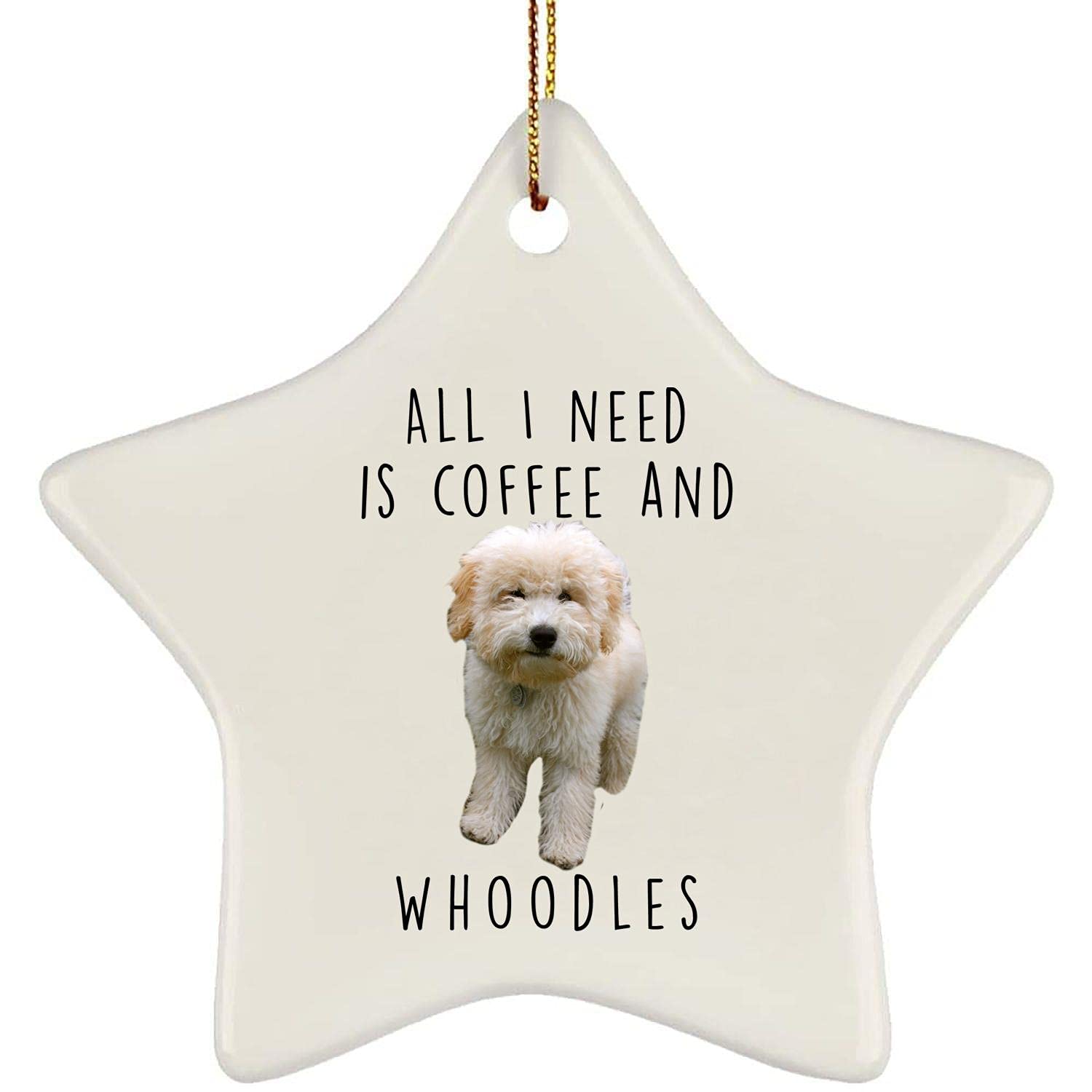Amazon.com: I Love Coffee and Whoodle Cream Funny Gifts for Dog ...