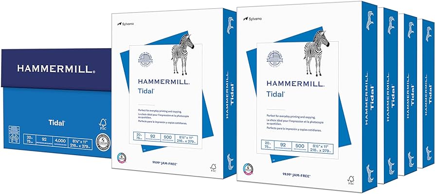 Amazon.com : Hammermill Printer Paper, 20 lb Tidal Copy Paper, 8.5 ...