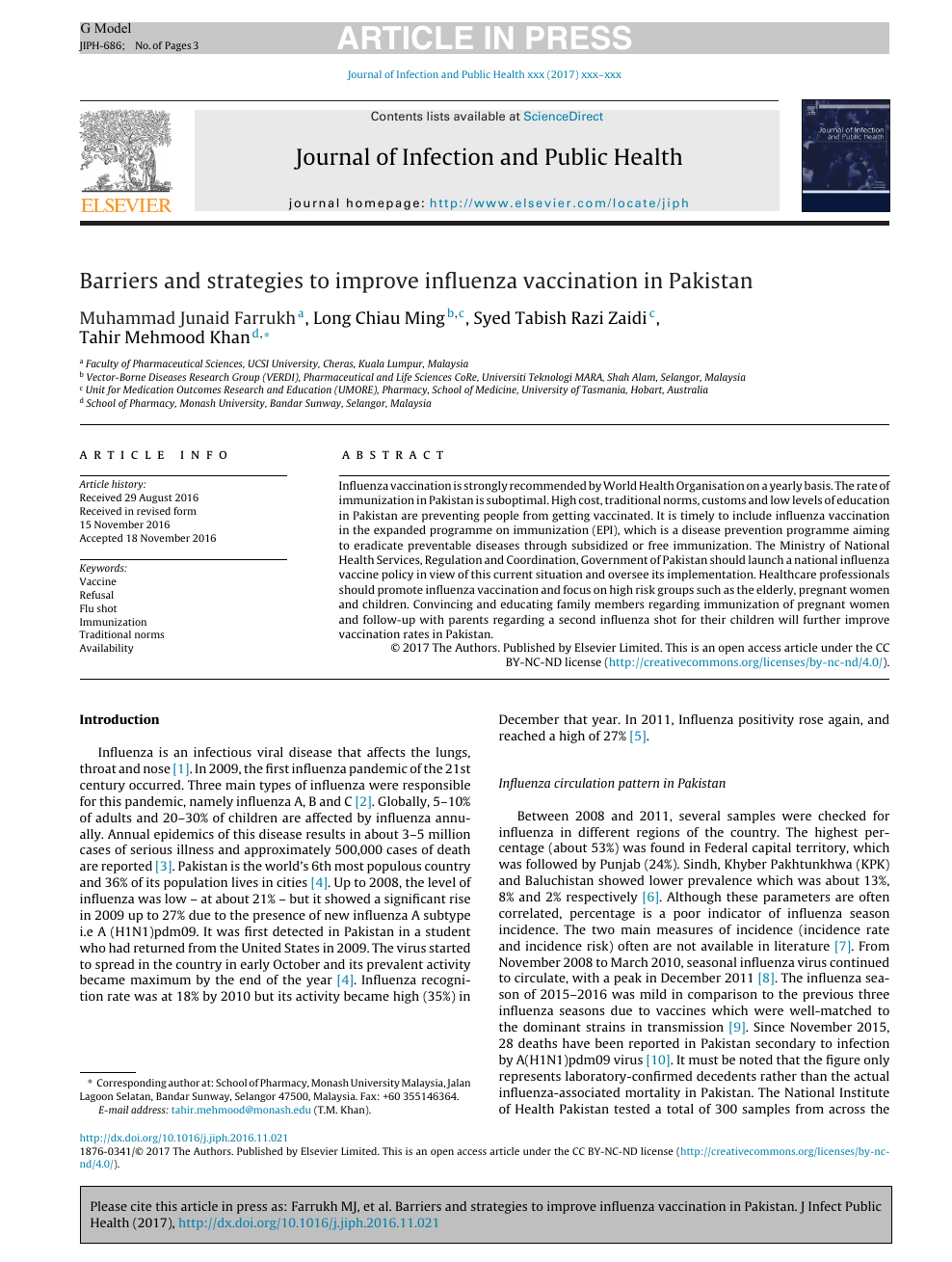 Barriers and strategies to improve influenza vaccination in ...