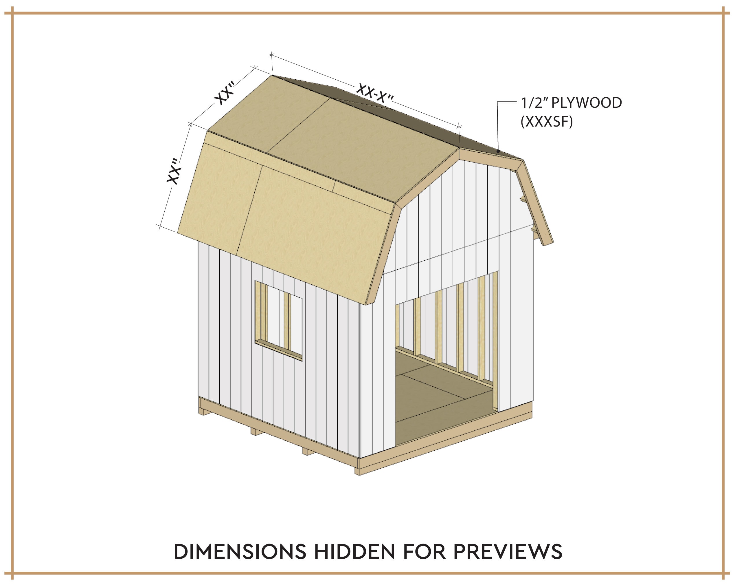 8x10 Barn Shed Plans - Etsy Australia