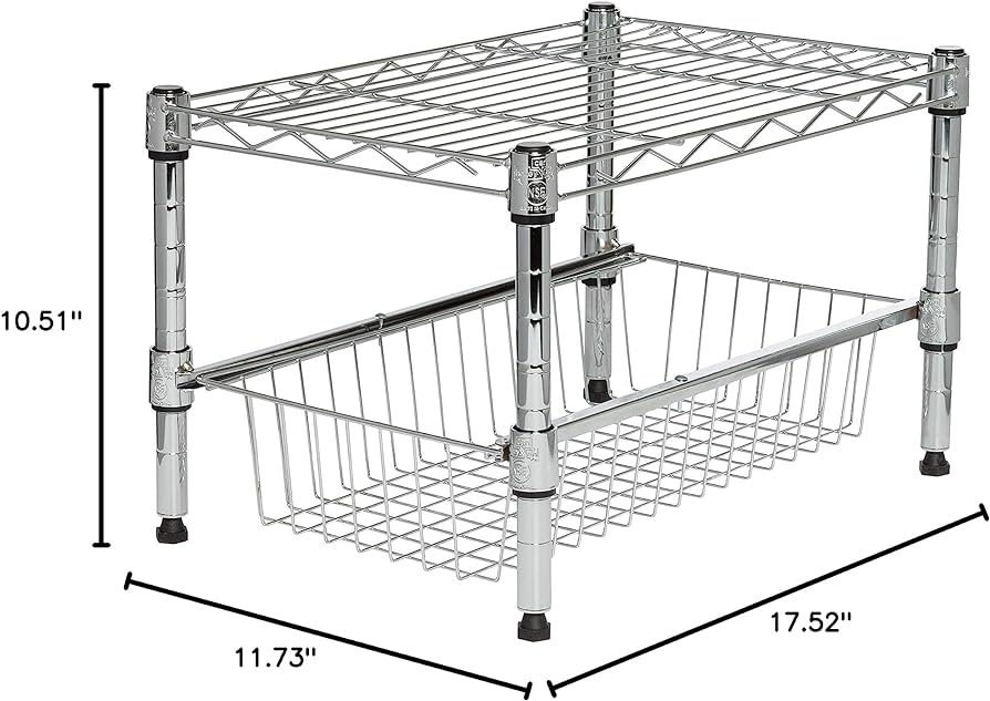 Amazon.com: Honey-Can-Do Stacking Cabinet Organizer-Sm SHF-03525 ...