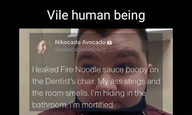 Vile human being & Nikocado Avocado & lleaked Fire Noodle sauce ...