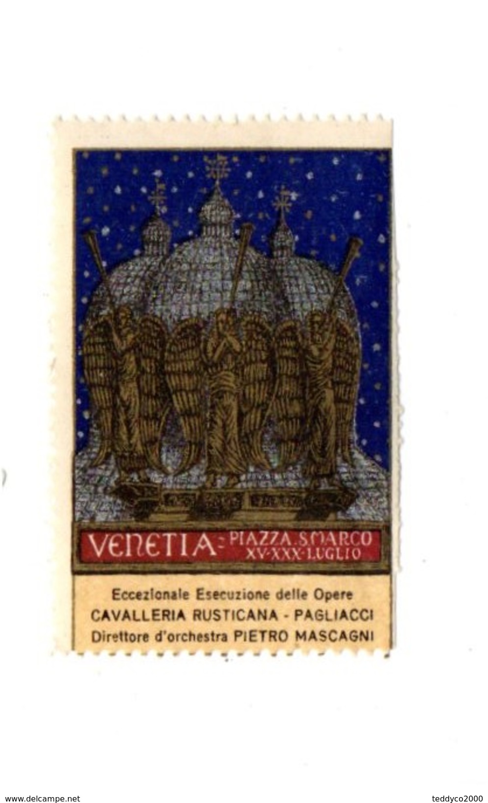 Revenue Stamps - VENEZIA CAVALLERIA RUSTICANA MASCAGNI XVXXX ...