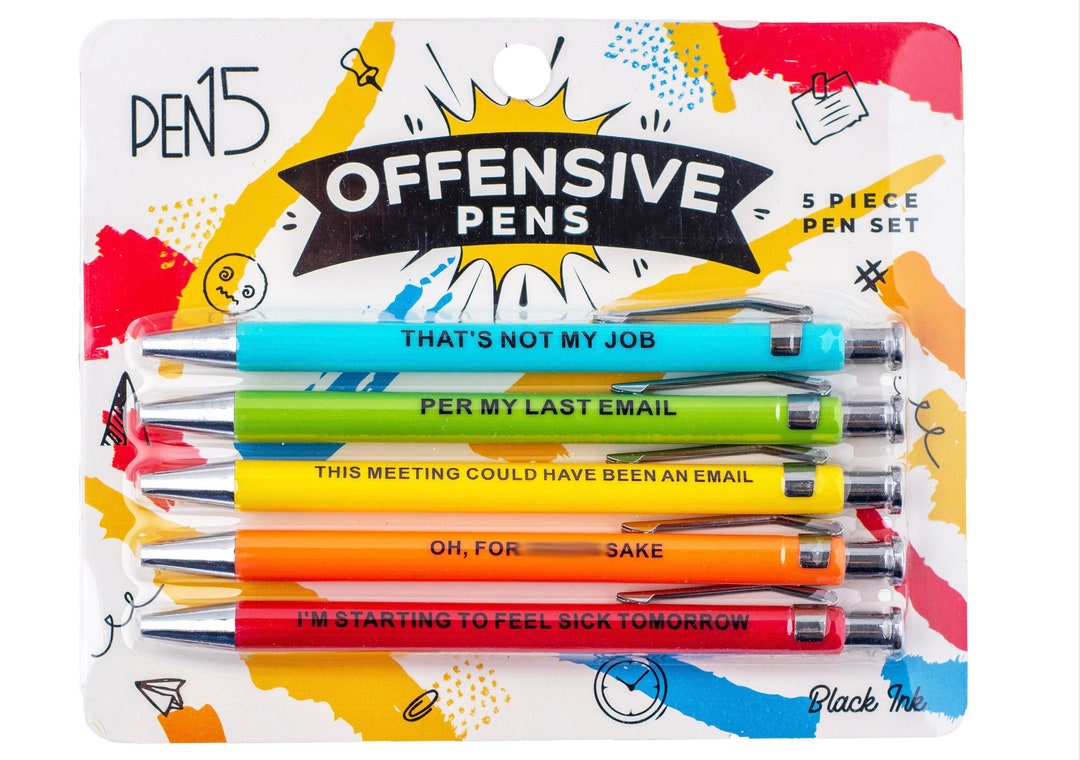 Offensive Pens Funny Gag Gift Funny Pen Set Adult Funny - Etsy