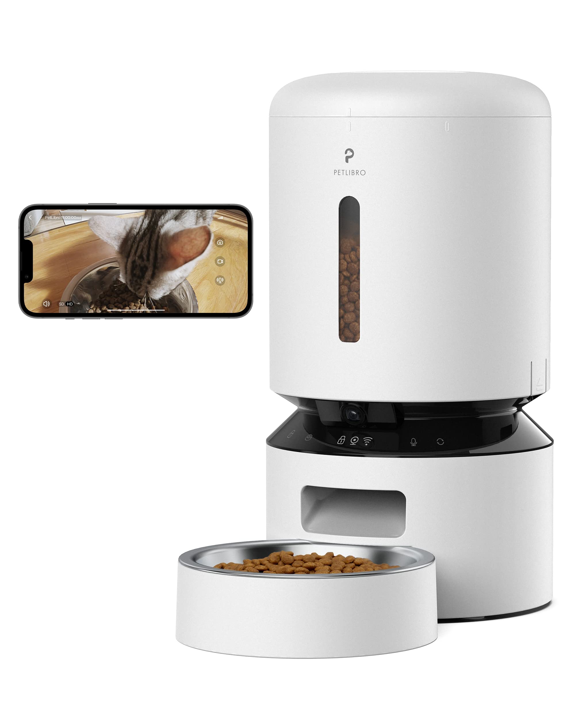 Pet Supplies : PETLIBRO Automatic Cat Feeder with Camera, 1080P HD ...