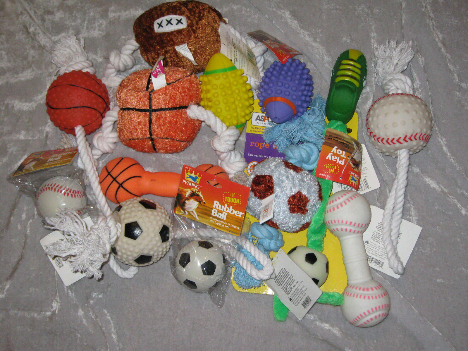 Sports Dog Toys Football Soccer Baseball Basketball Fun Exercise ...