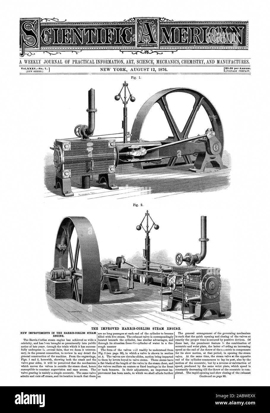 Vol.XXXVNo. 7. THE IMPROVED HARRIS-CORLISS STEAM ENGINE. NEW ...