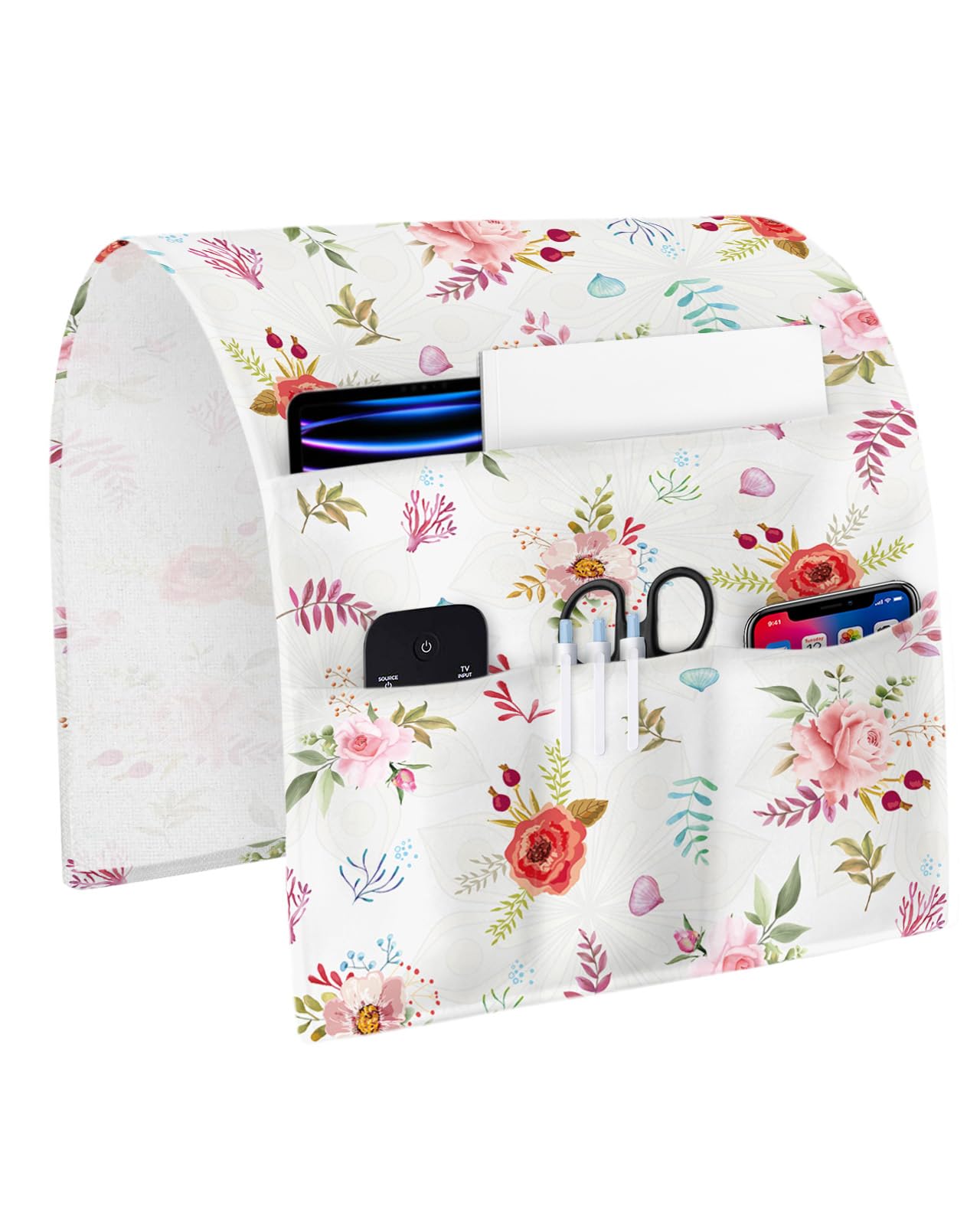 Amazon.com: Sofa Armrest Organizer Bedside Caddy, Spring Floral ...