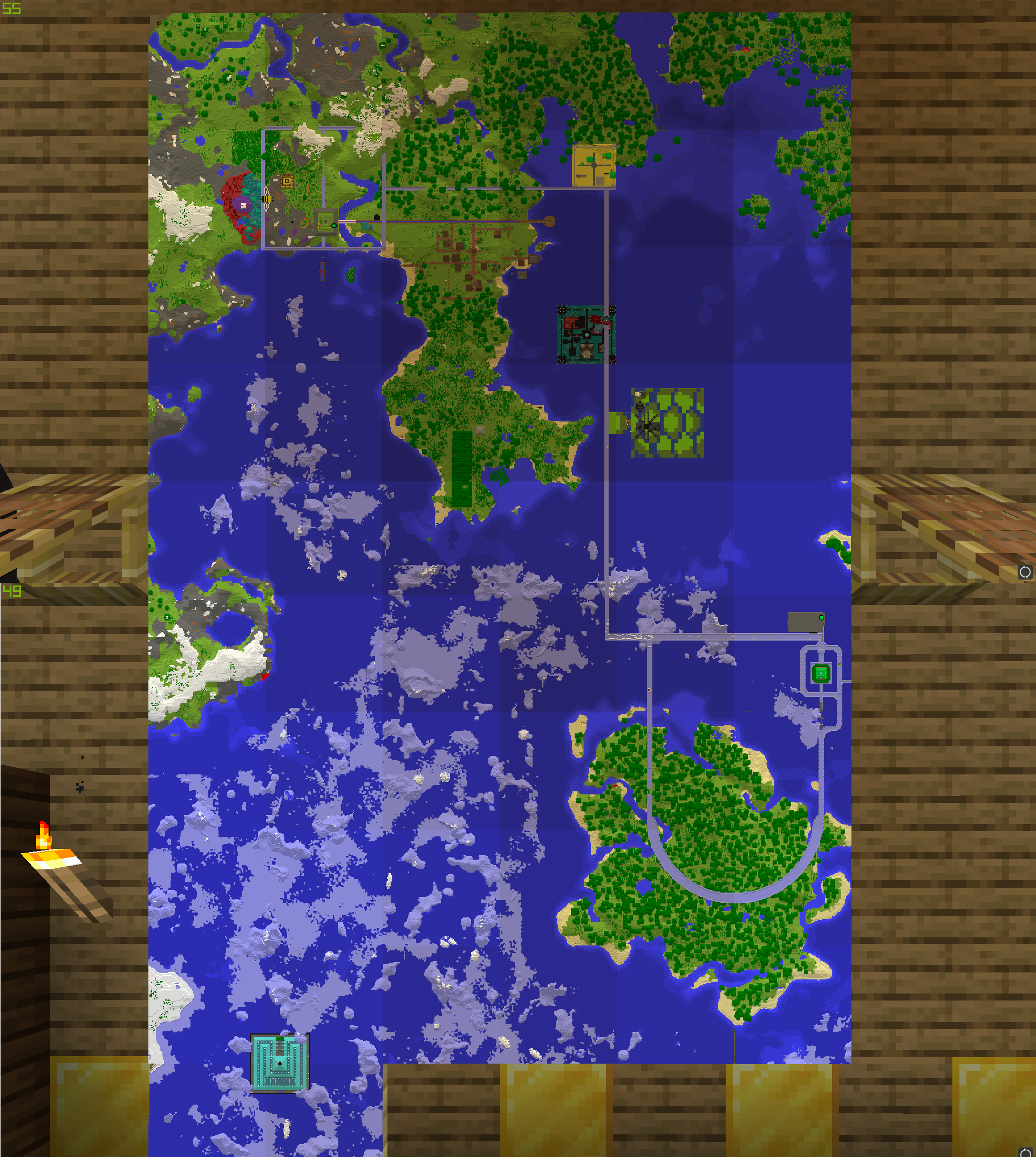 Made a beeg (ish) map of my hardcore world : r/Minecraft