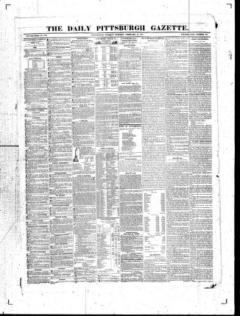 The daily Pittsburgh gazette. (Pittsburgh, Pa.) 1851-1861 ...