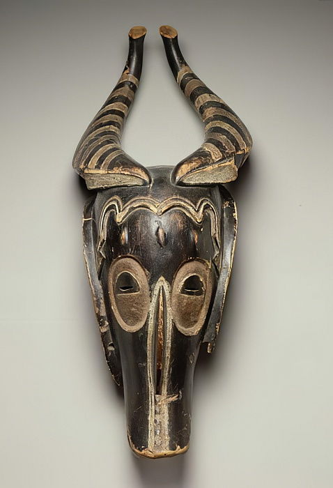 Zamle Antelope Mask, Guro Culture, Ivory Coast (wood with pigment)