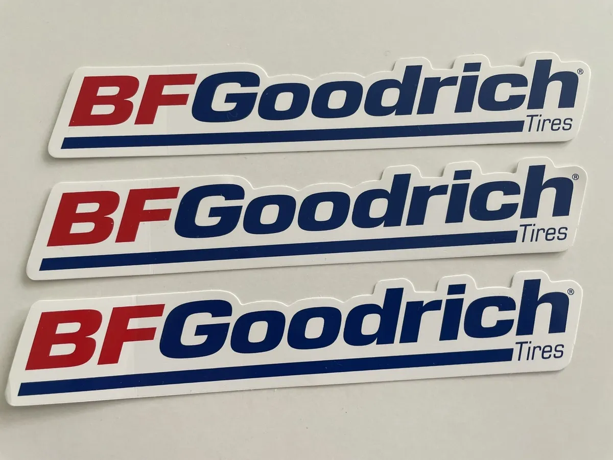 3x BF GOODRICH Tires Logo Vinyl Stickers Car Truck Window Decals ...