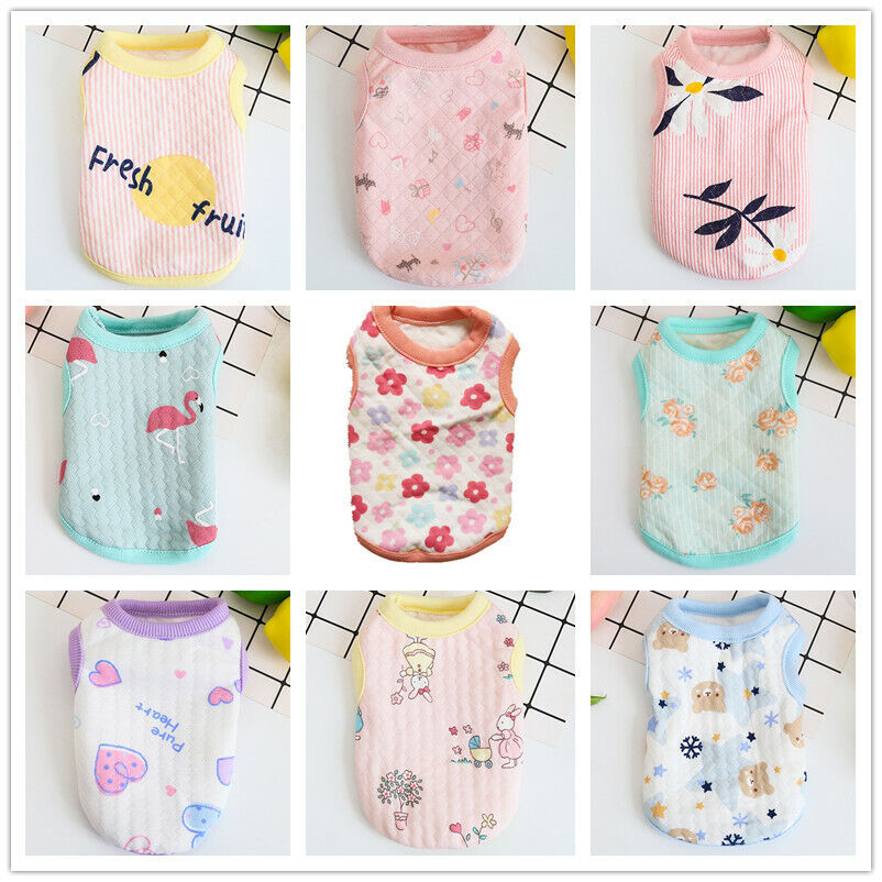 XXXS XXS XS Dog Clothes Pajamas T-shirt for Teacup or Small Puppy ...