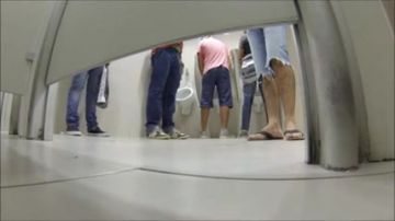 Spy cam captures urinal usage - Porn300.com