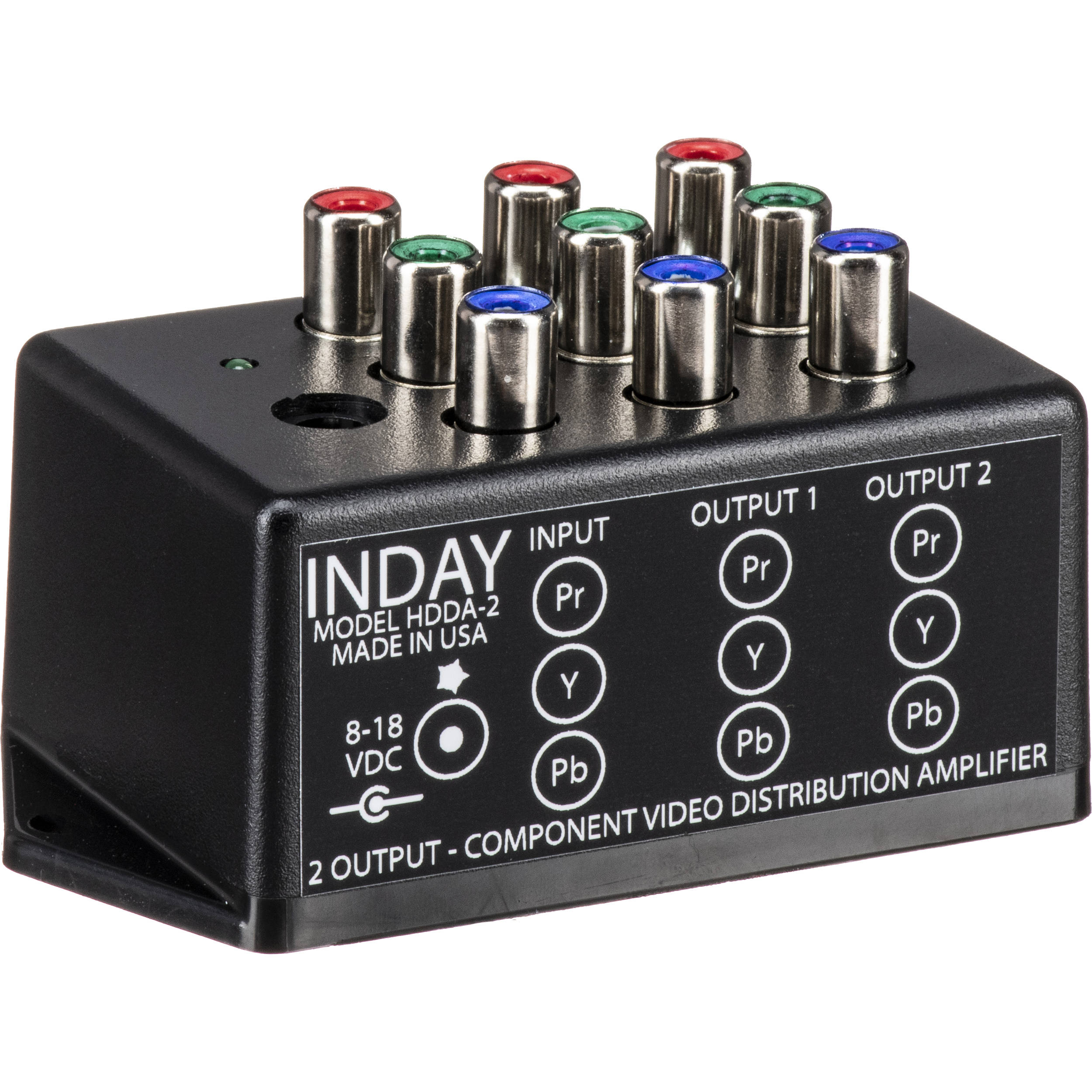 Inday HDDA-2 HDTV 1 x 2 YPbPr Component Video Distributi HDDA-2