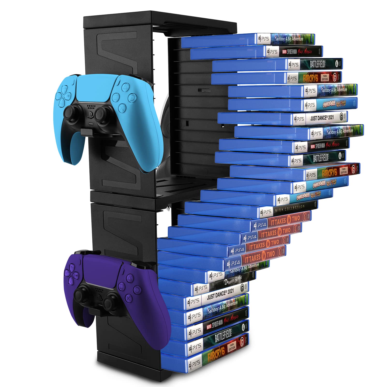 Amazon.com: SIKEMAY Game Storage Tower for PS5/ PS4/ Xbox Series S ...