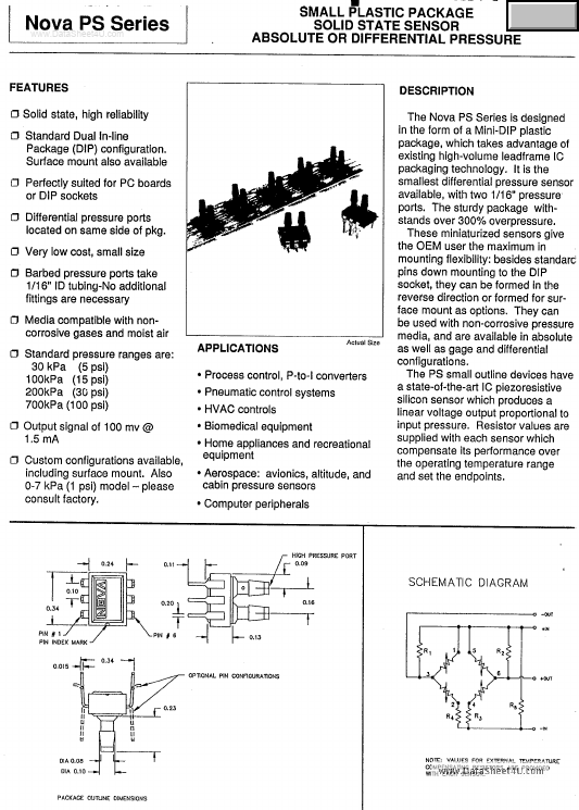 NPS-xxxD3 Datasheet | Nova Sensor - Datasheetspdf.com