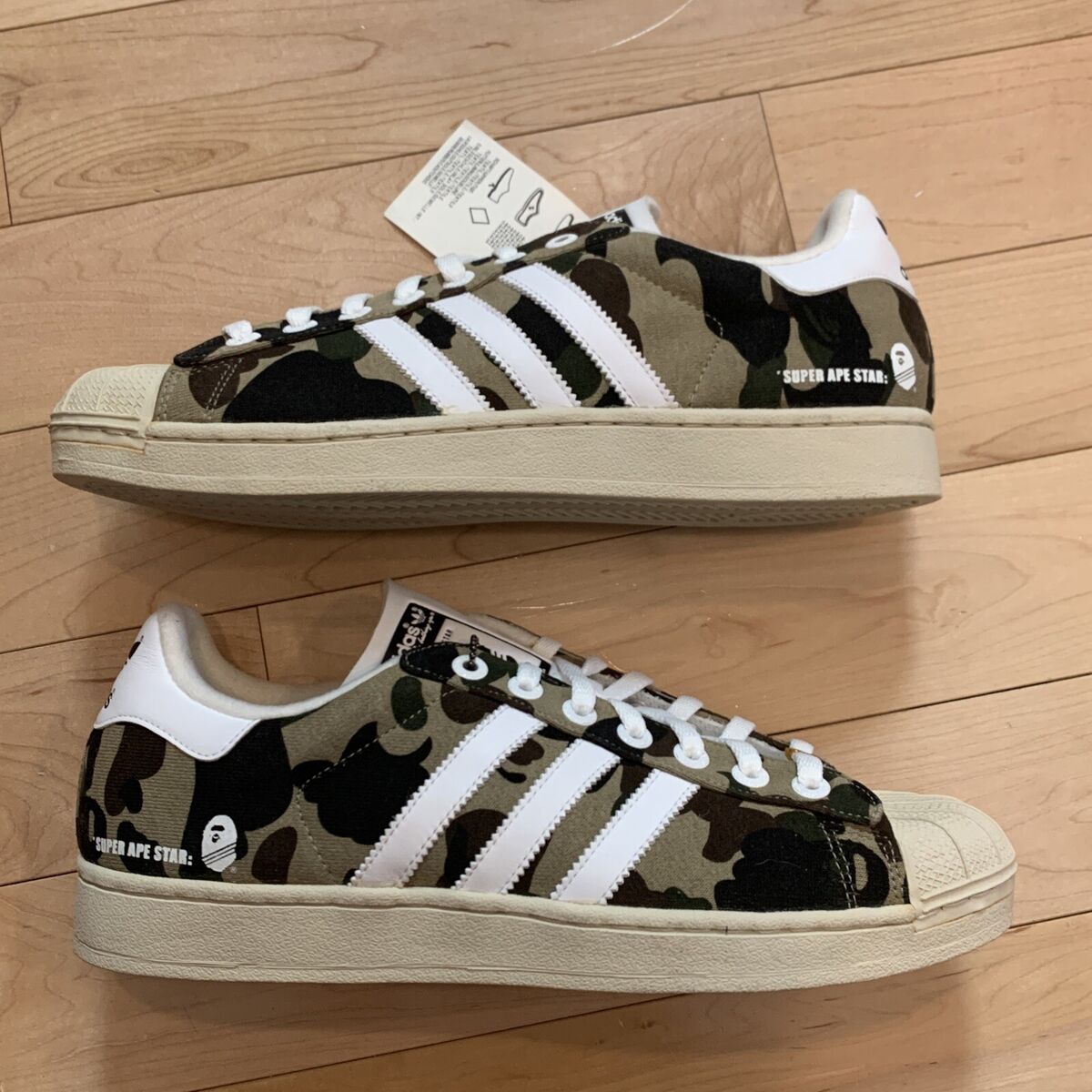 Adidas x Bathing Ape BAPE Super Ape Star Size 10 Brand New w/ Tags ...