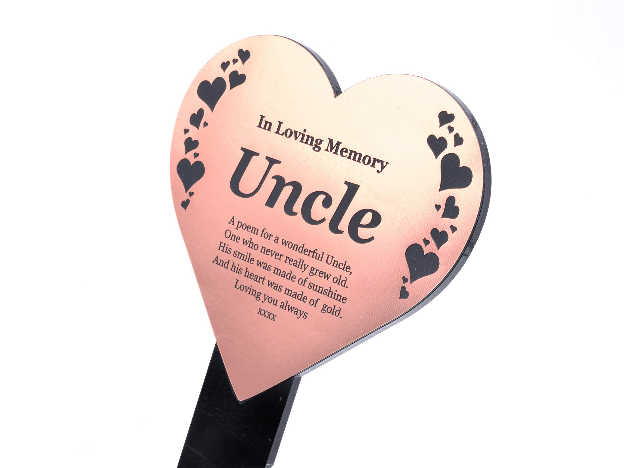 Amazon.com : OriginDesigned Uncle Heart Shaped Memorial ...