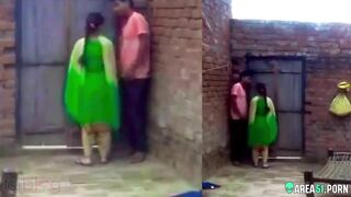 Indian school girl give head outdoor before school and caught on ...