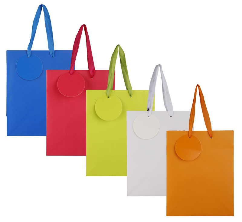 Medium Solid Colour Gift Bag – 23x18cm, Assorted – Albatross Wholesale