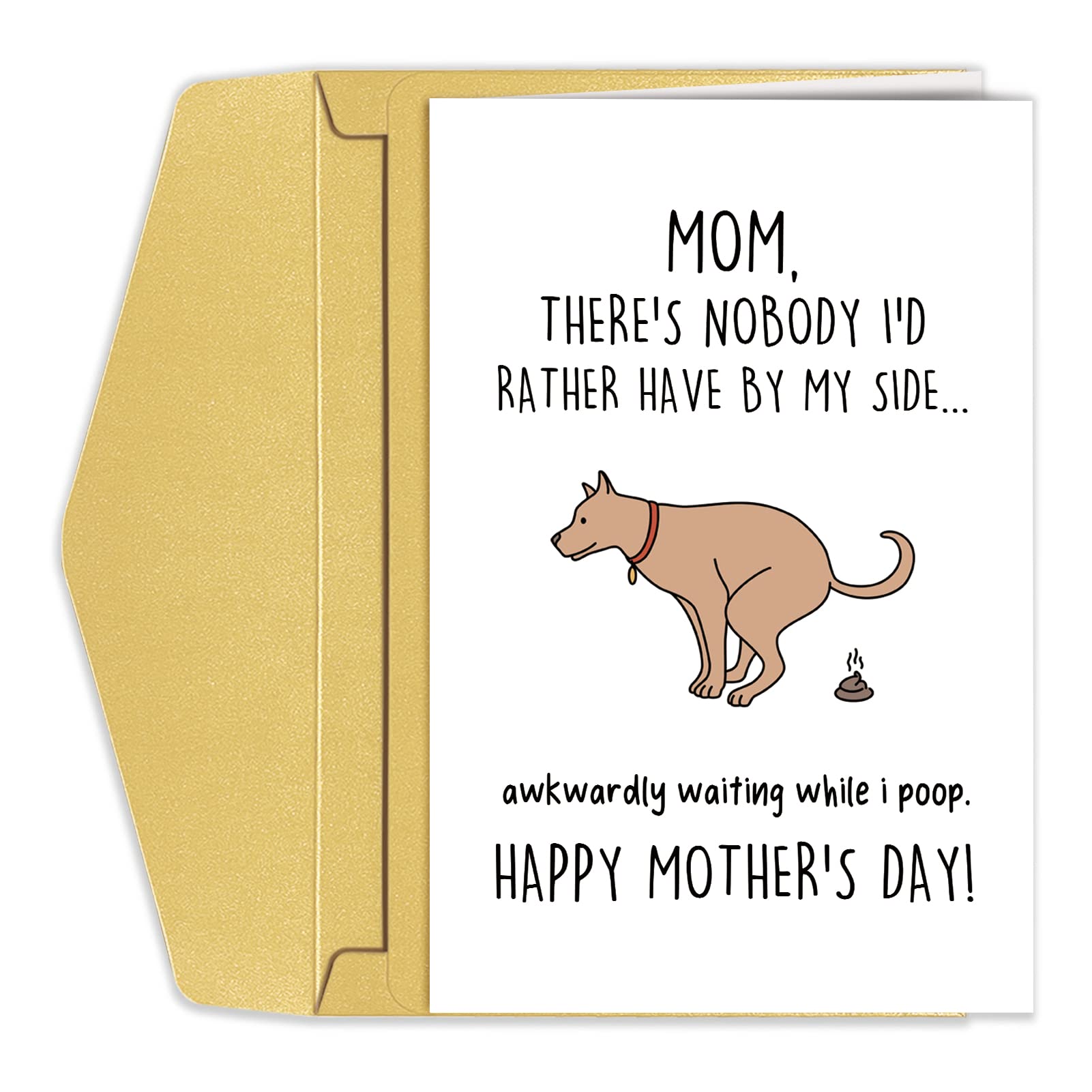 Amazon.com : Funny Mother's Day Card from Dog, Humorous Mothers ...