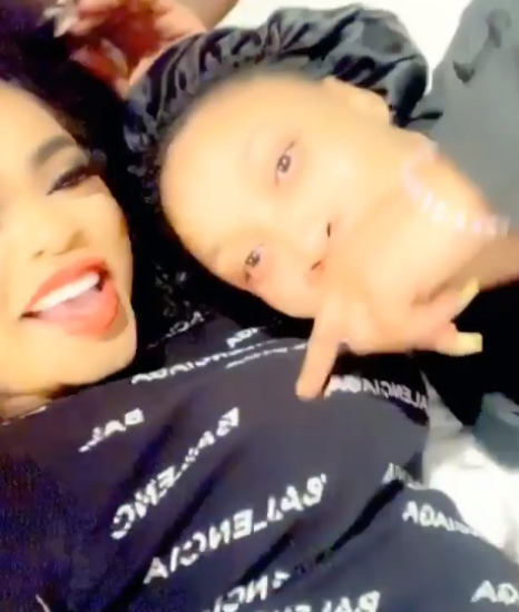 Bobrisky and Tonto Dikeh get sexual in bed (Video) | 36NG