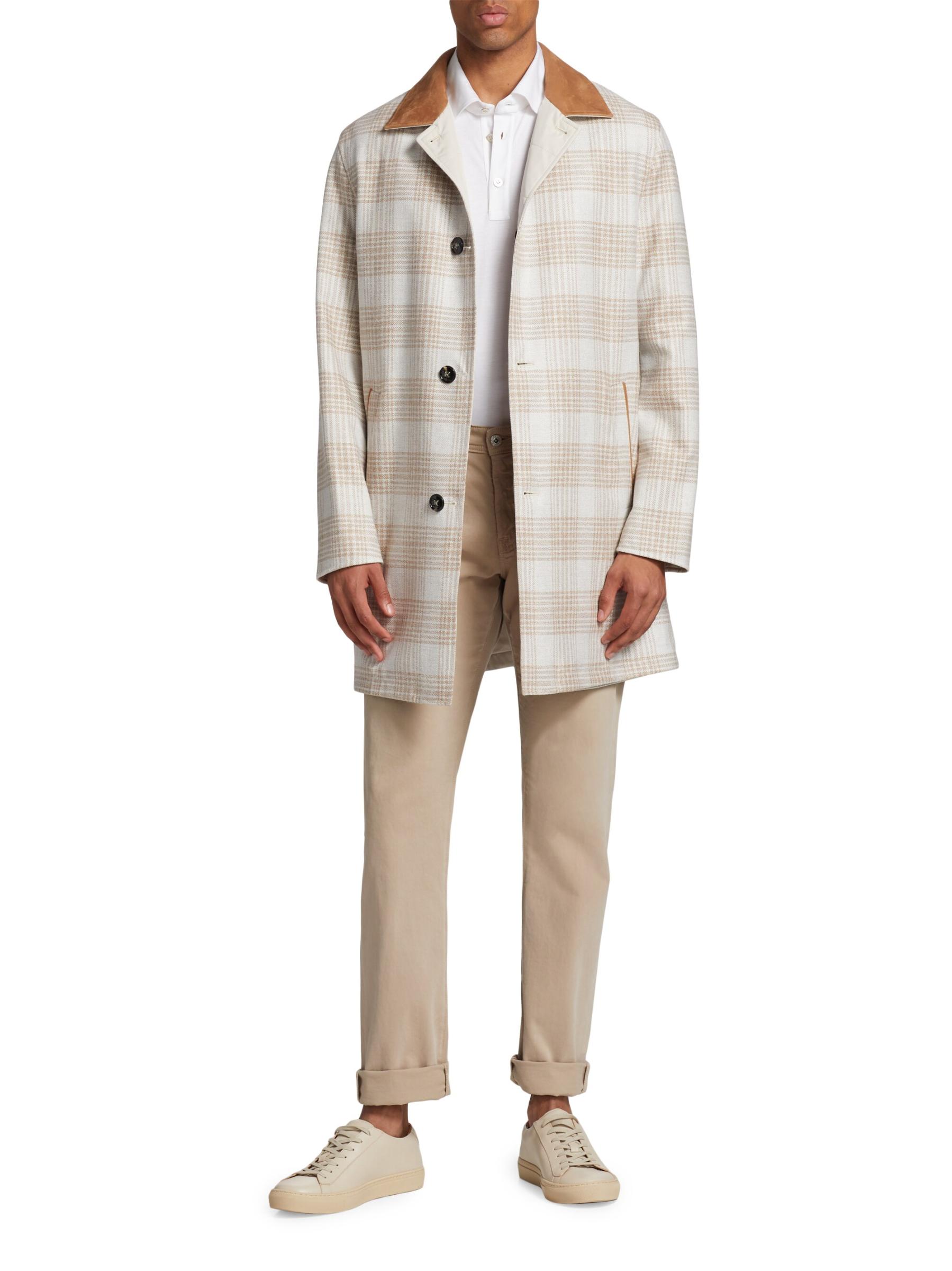 Plaid Reversible Cashmere-Blend Rain Coat | Saks Fifth Avenue Japan