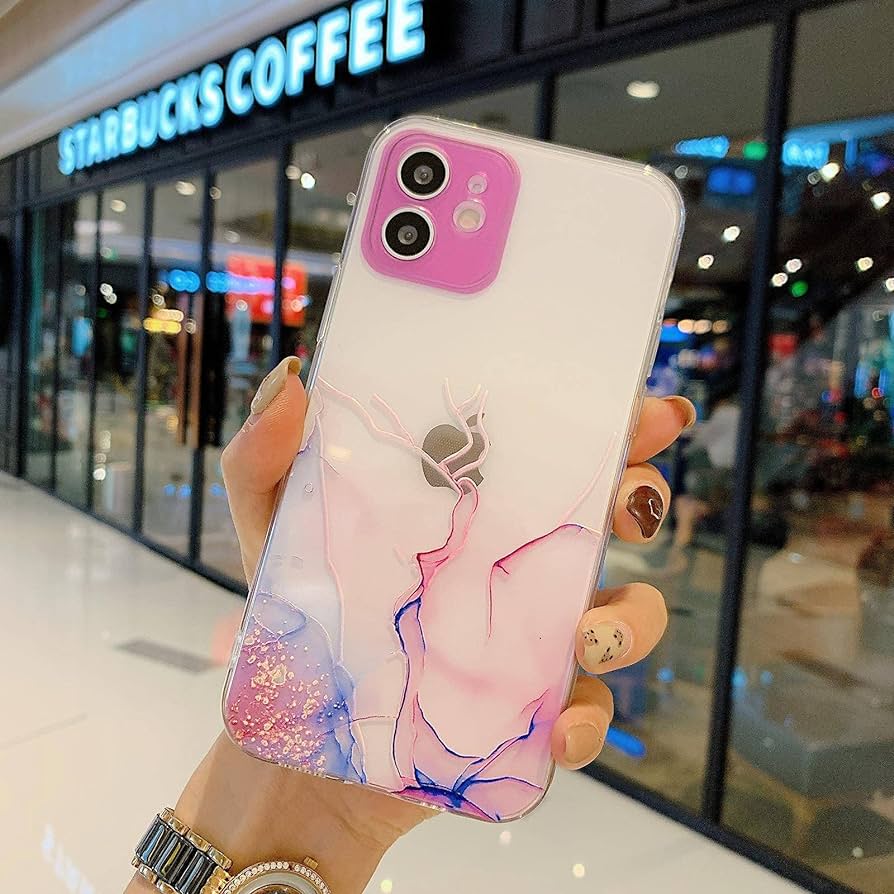 Amazon.com: NC Transparent Marbling Phone Case for I Phone X X S X ...