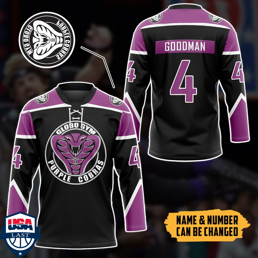 Globo Gym Purple Cobras personalized custom hockey jersey - USALast