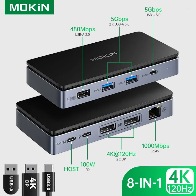 USB C Docking Station Dual HDMI Monitor,USB C to Dual HDMI ...