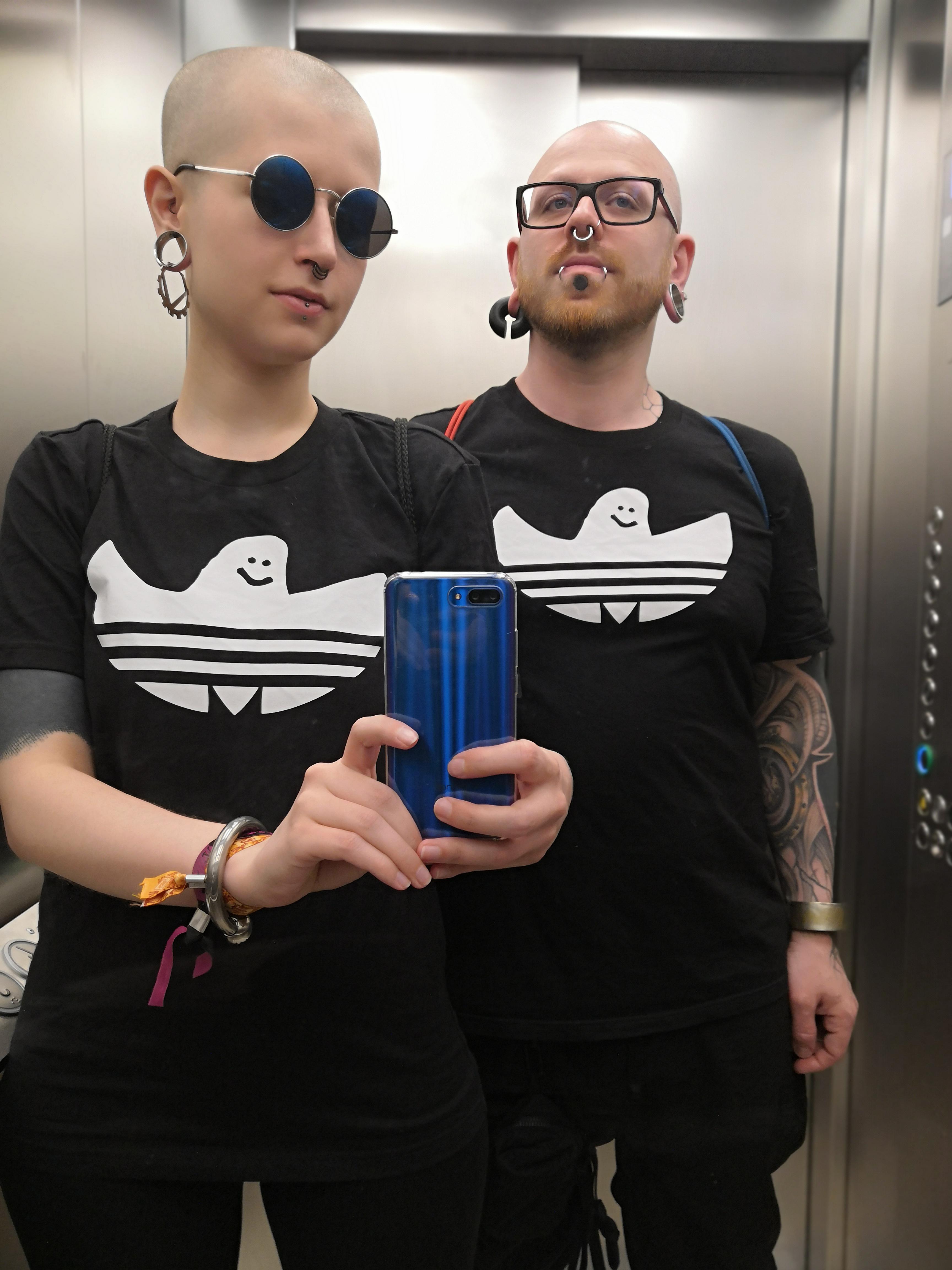 Sometimes we like to be the creepy bald couple who dress alike : r ...