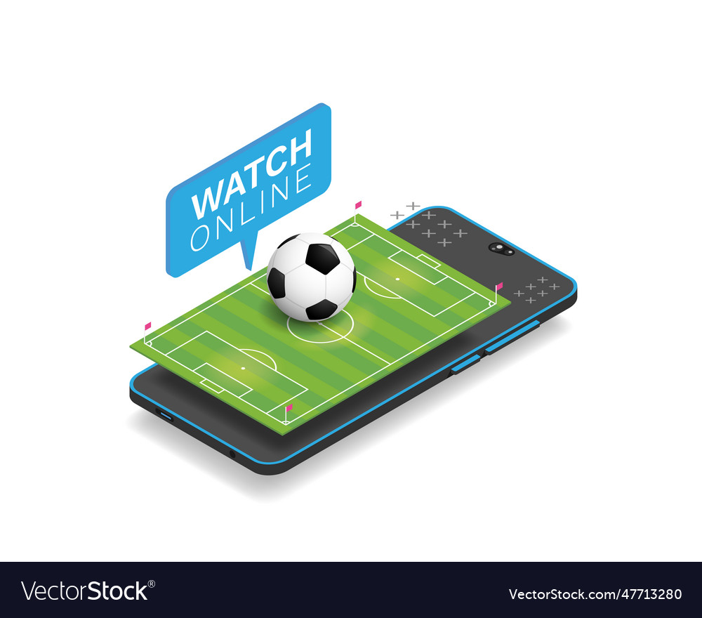 Football online live soccer ball Royalty Free Vector Image