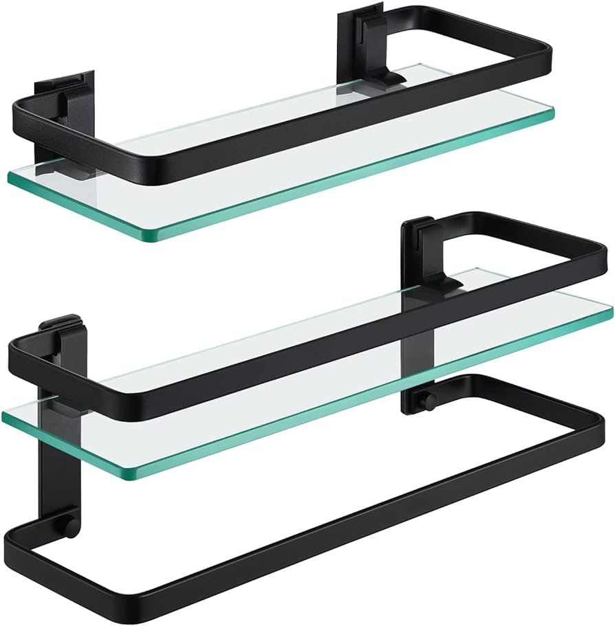 Amazon.com: KES Glass Bathroom Shelf, Tempered Glass Floating ...