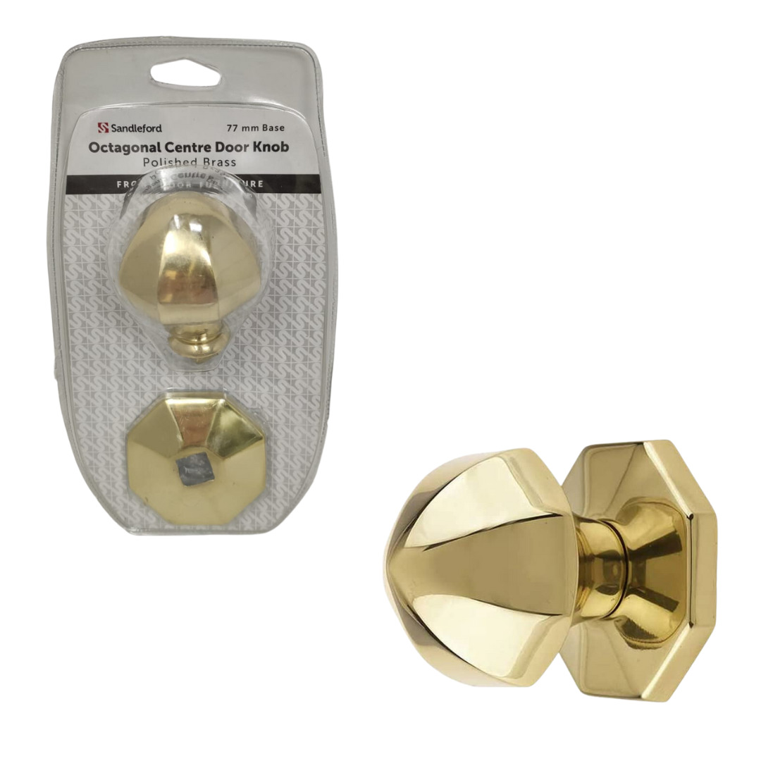 Sandleford Octagonal Dart Centre Front Door Knob Handle Polished ...