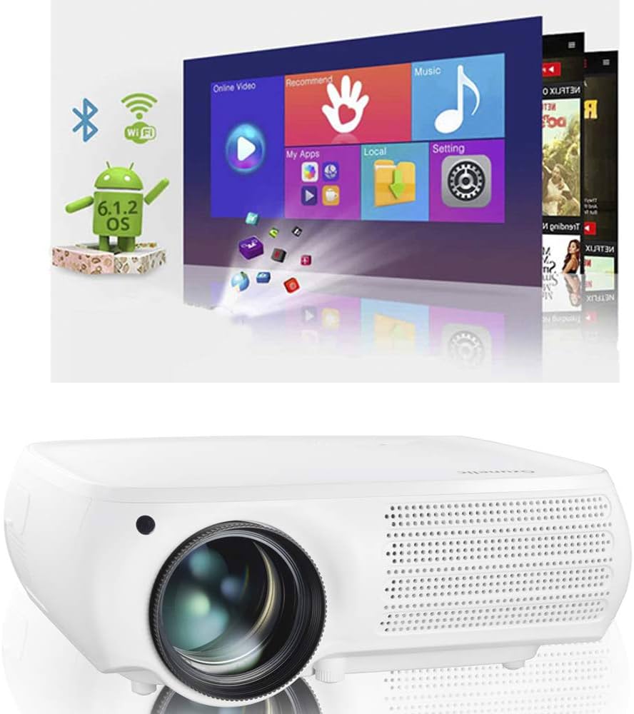 Amazon.com: Real Native 1080p Android Projector, Gzunelic Real ...