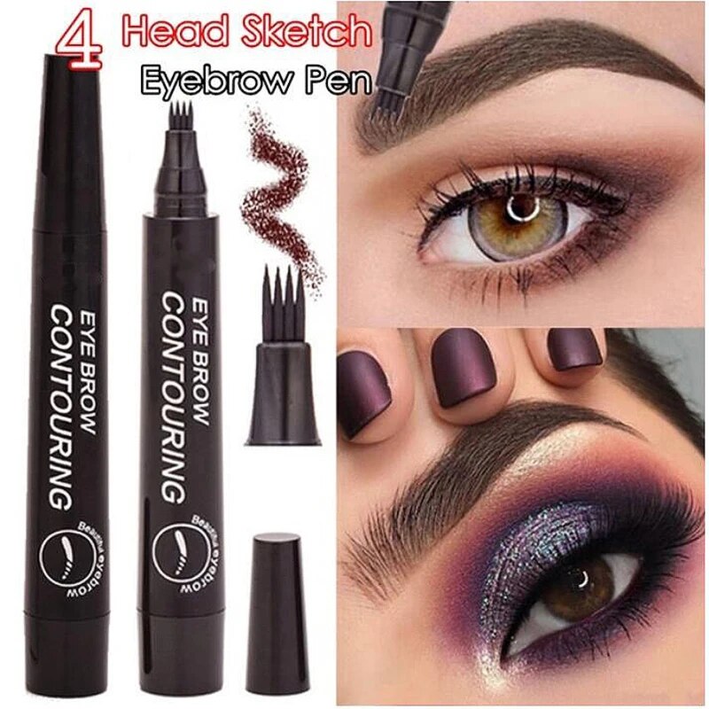 4 Point Eyebrow Pen 5 Colors Liquid Brow Pencil Microblading ...