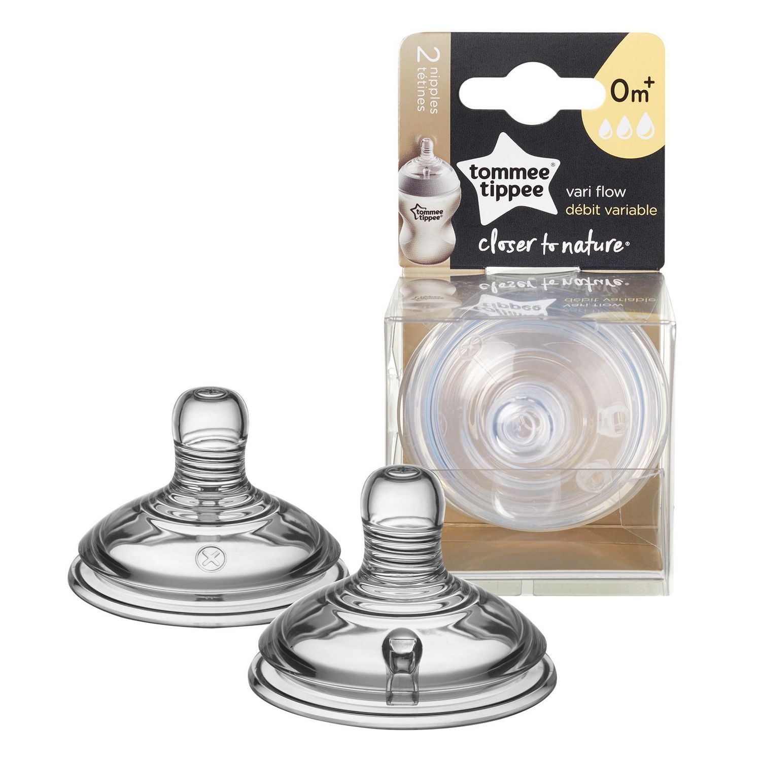 Tommee Tippee Closer to Nature Variable Flow Baby Bottle Nipples ...