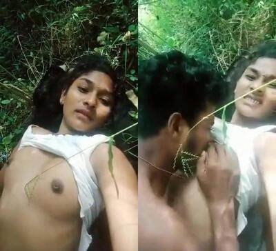 Very horny village girl new desi xvideo suckin fucking in jungle HD