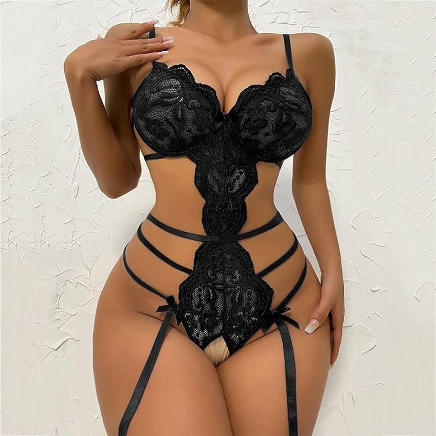 Amazon.com: Sex Suit Sexy Crotchless New Lingerie Women Lace ...