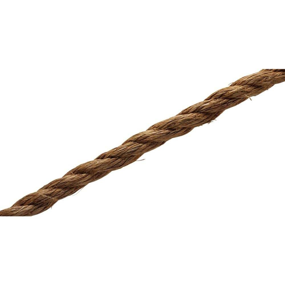 Everbilt 1/4 in. x 50 ft. Manila Twist Rope, Natural 73075 - The ...